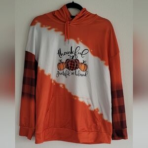Thankful, Grateful, And Blessed Hoodie, Woman's size L, New Without Tags.
